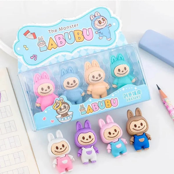 Standing Labubu Premium Erasers (Set of 4)
