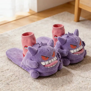 Gengar Tongue Out Novelty Slippers