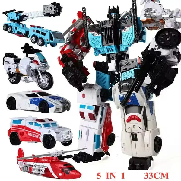 Black Mamba 5 in 1 Mega Transformers Figurines