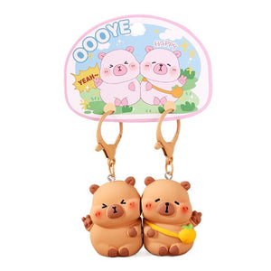 Capybara Love Magnetic Couple Keychain