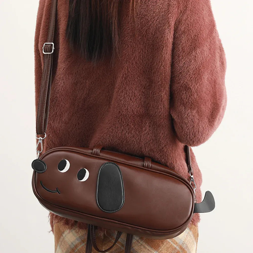 Quirky Flat Dachshund Shoulder Bag