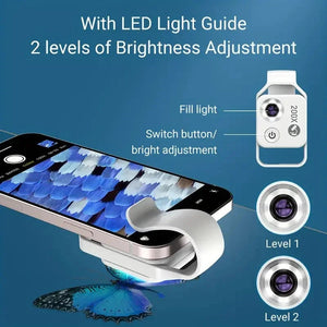 APEXEL 200X Phone Pocket Microscope