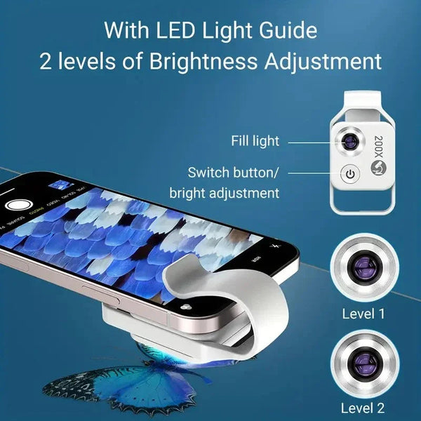 APEXEL 200X Phone Pocket Microscope