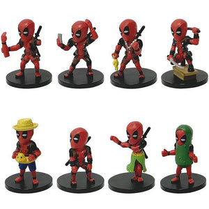 Multiverse Madness Chibi Deadpool Figurines (Set of 8)