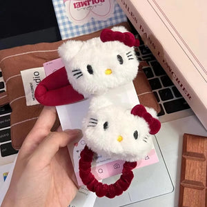 Hello Kitty Kawaii Classic Hair Band & Clip