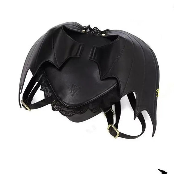 Nocturnia Harajuku Goth Bat-Wing Heart Bag