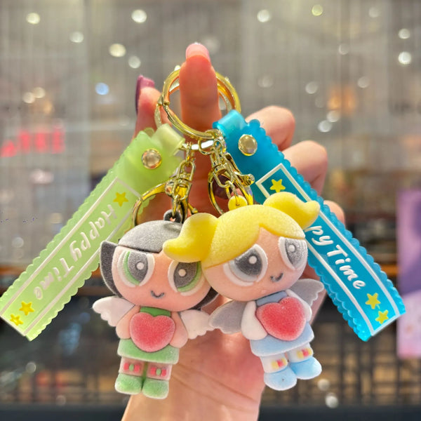 Cry Baby Velvet Fuzz Flocked Keychain