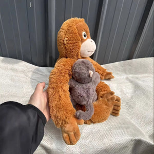 Wild Harmony Mother and Baby Monkey Plush (35 cm)