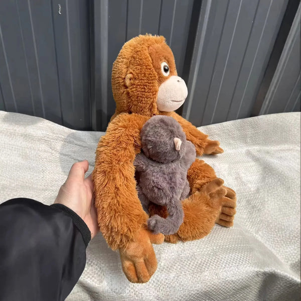 Wild Harmony Mother and Baby Monkey Plush (35 cm)