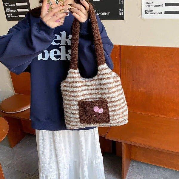 Sanrio Hello Kitty Cozy Stripes Tote Bag