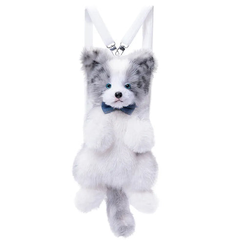 Realistic Border Collie Wearable Plush Backpack