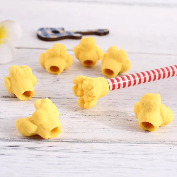Popcorn Simulation Grip Cap Eraser (Set of 12)