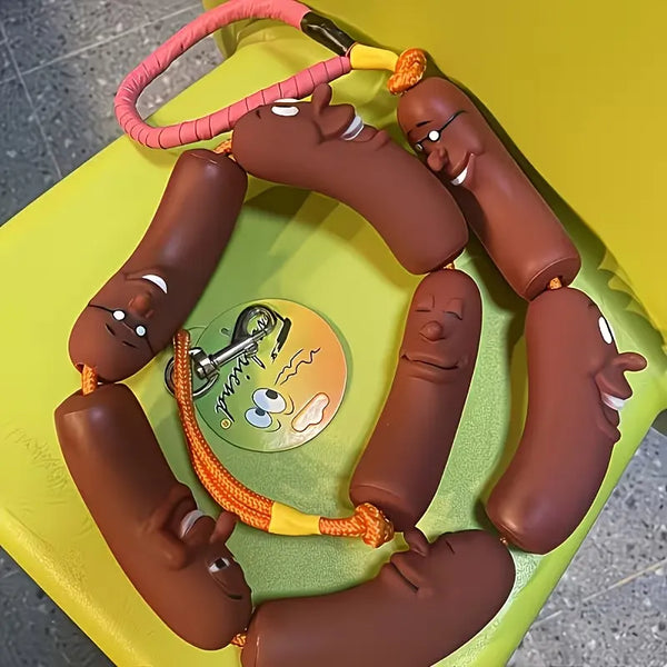 Frankfurter Link Novelty Sausage Pet Leash