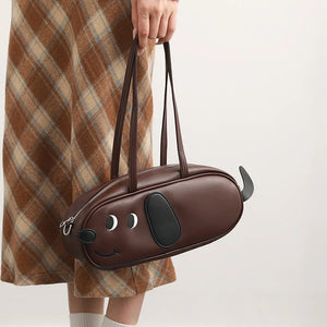 Quirky Flat Dachshund Shoulder Bag
