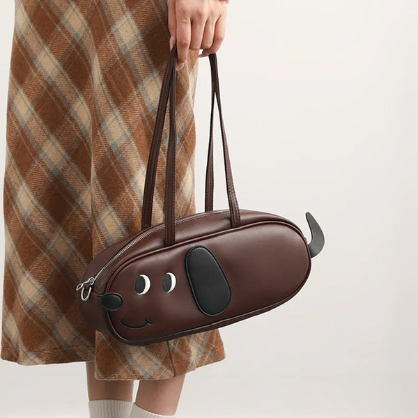 Quirky Flat Dachshund Shoulder Bag