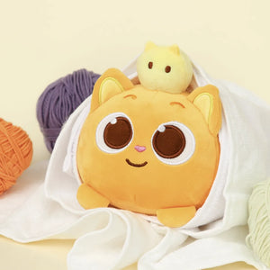 Ninimo Cute Stacked Chibi Cat and Mouse Plush (25 cm)