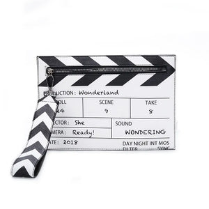 Wonderland Clapperboard Wristlet Clutch