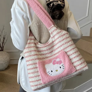 Sanrio Hello Kitty Cozy Stripes Tote Bag