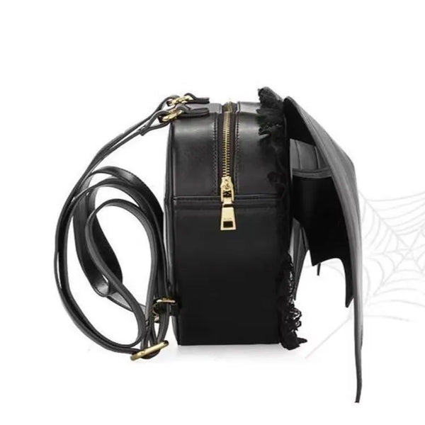 Nocturnia Harajuku Goth Bat-Wing Heart Bag