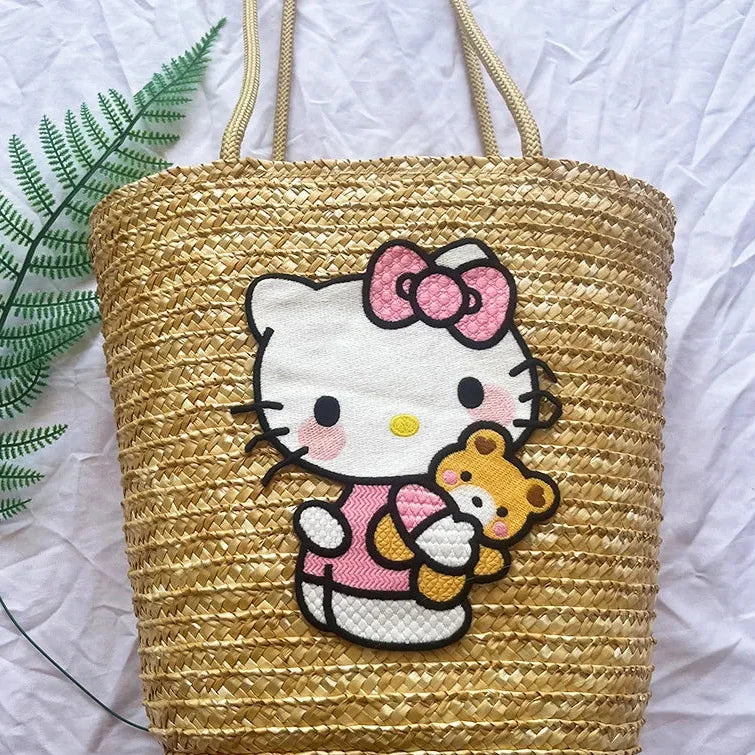 Hello Kitty Sun-Drenched Large Woven Tote Bag