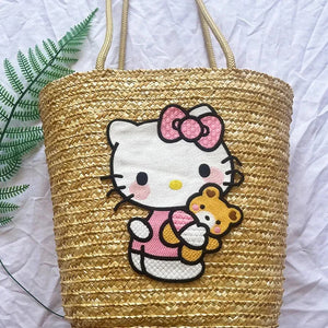 Hello Kitty Sun-Drenched Large Woven Tote Bag