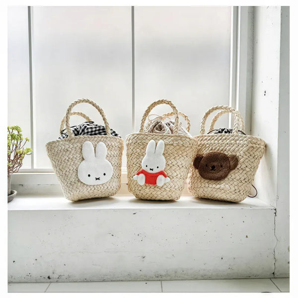 Miffy Meadow Woven Basket Bag