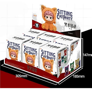 Jujutsu Kaisen Season 2 Cat Sit Party Plush Keychain