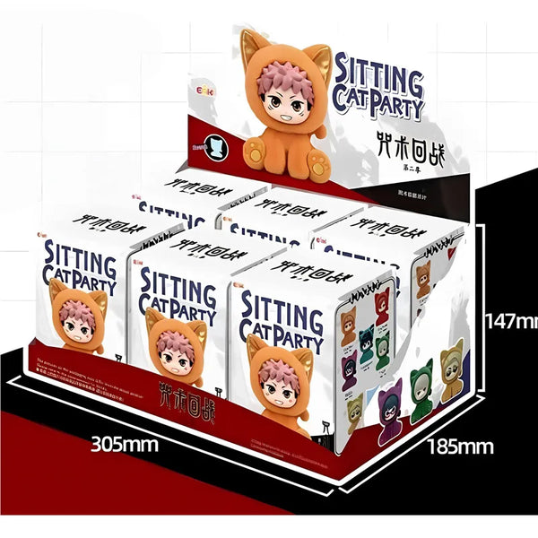 Jujutsu Kaisen Season 2 Cat Sit Party Plush Keychain