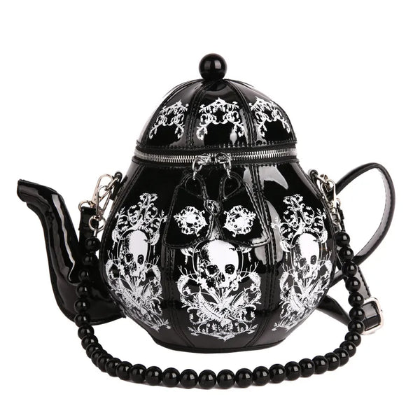 Nocturnia Gothic Brew Skull Teapot Bag