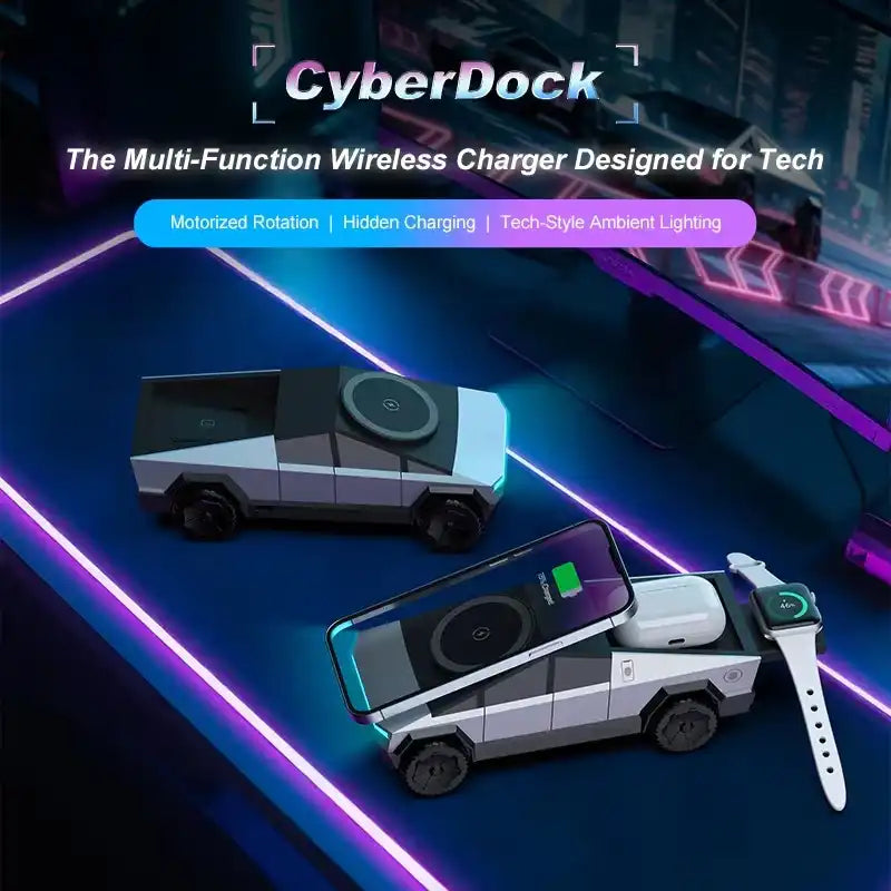 CyberCharge T3 3-in-1 Wireless Charger