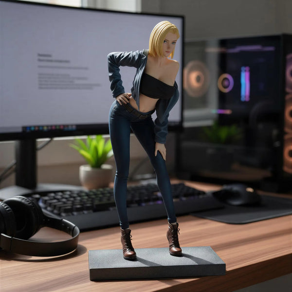 DBZ Android 18 Pink Butterfly Statue (26 cm)