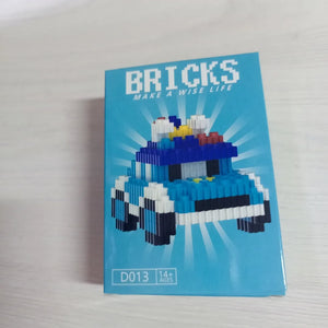 Bricks Police Car Micro Blocks