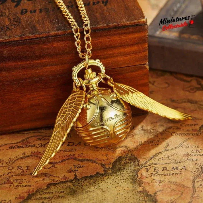Golden Snitch Pocket Watch With Chain