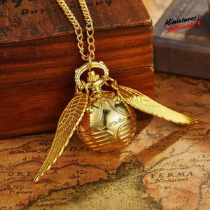 Golden Snitch Pocket Watch With Chain