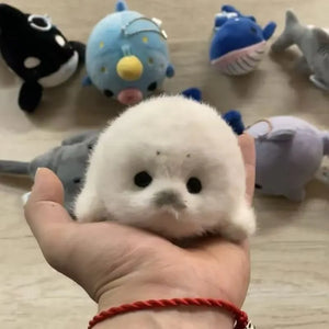 Arctic Baby Seal Plush Keychain