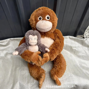 Wild Harmony Mother and Baby Monkey Plush (35 cm)
