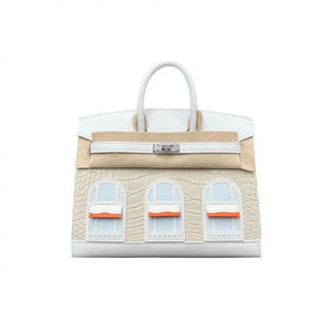 BRKN Façade Genuine Leather Architectural Kelly Bag