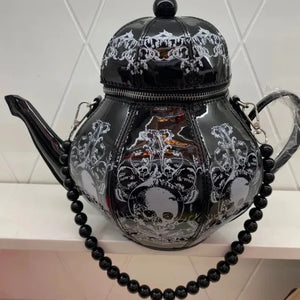Nocturnia Gothic Brew Skull Teapot Bag