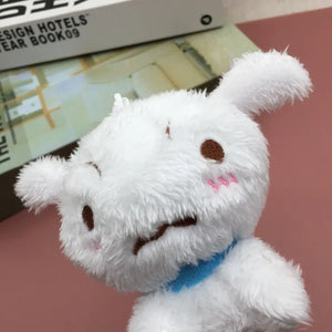 White Dog Shiro Plush Keychain