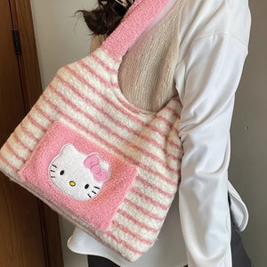 Sanrio Hello Kitty Cozy Stripes Tote Bag