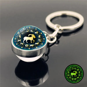 Celestial Zodiac Signs Luminous Keychain