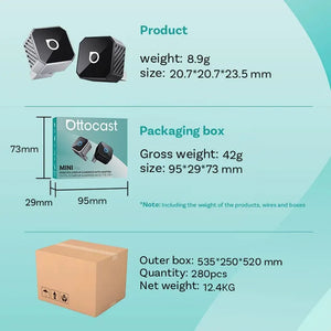 Ottocast Mini Slim Wireless Car Play & Android Adapter