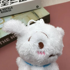 White Dog Shiro Plush Keychain