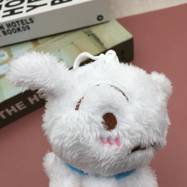White Dog Shiro Plush Keychain