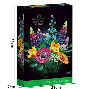 Wildflower Bouquet Botanical Building Blocks (959 Pcs)
