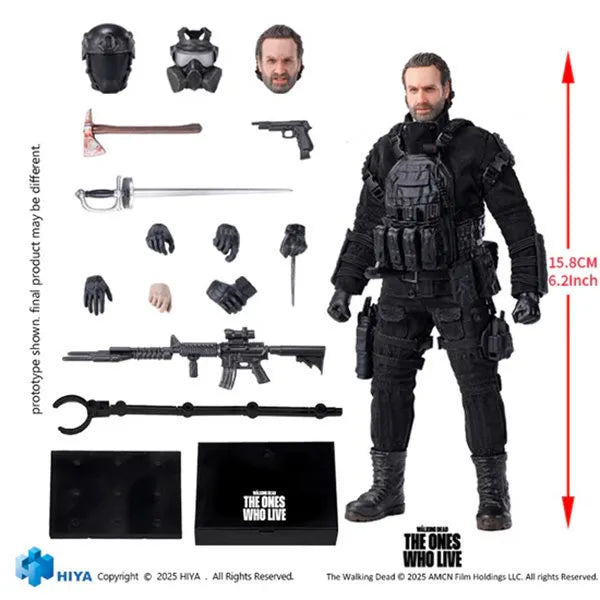 Hiya The Walking Dead Rick Grimes Action Figure (15 cm)