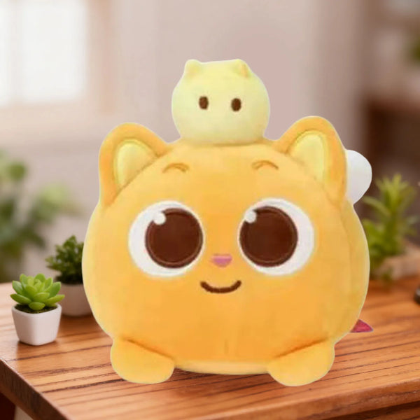 Ninimo Cute Stacked Chibi Cat and Mouse Plush (25 cm)