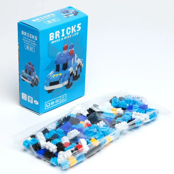 Bricks Police Car Micro Blocks