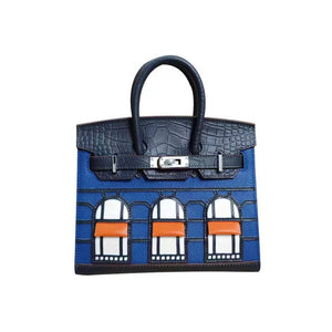 BRKN Façade Genuine Leather Architectural Kelly Bag