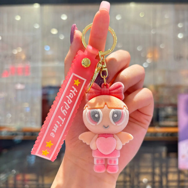 Cry Baby Velvet Fuzz Flocked Keychain